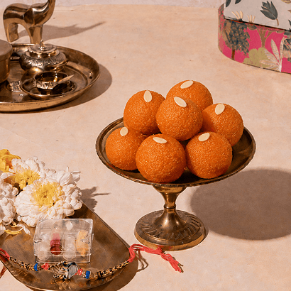 Motichur Laddu With Rakhi