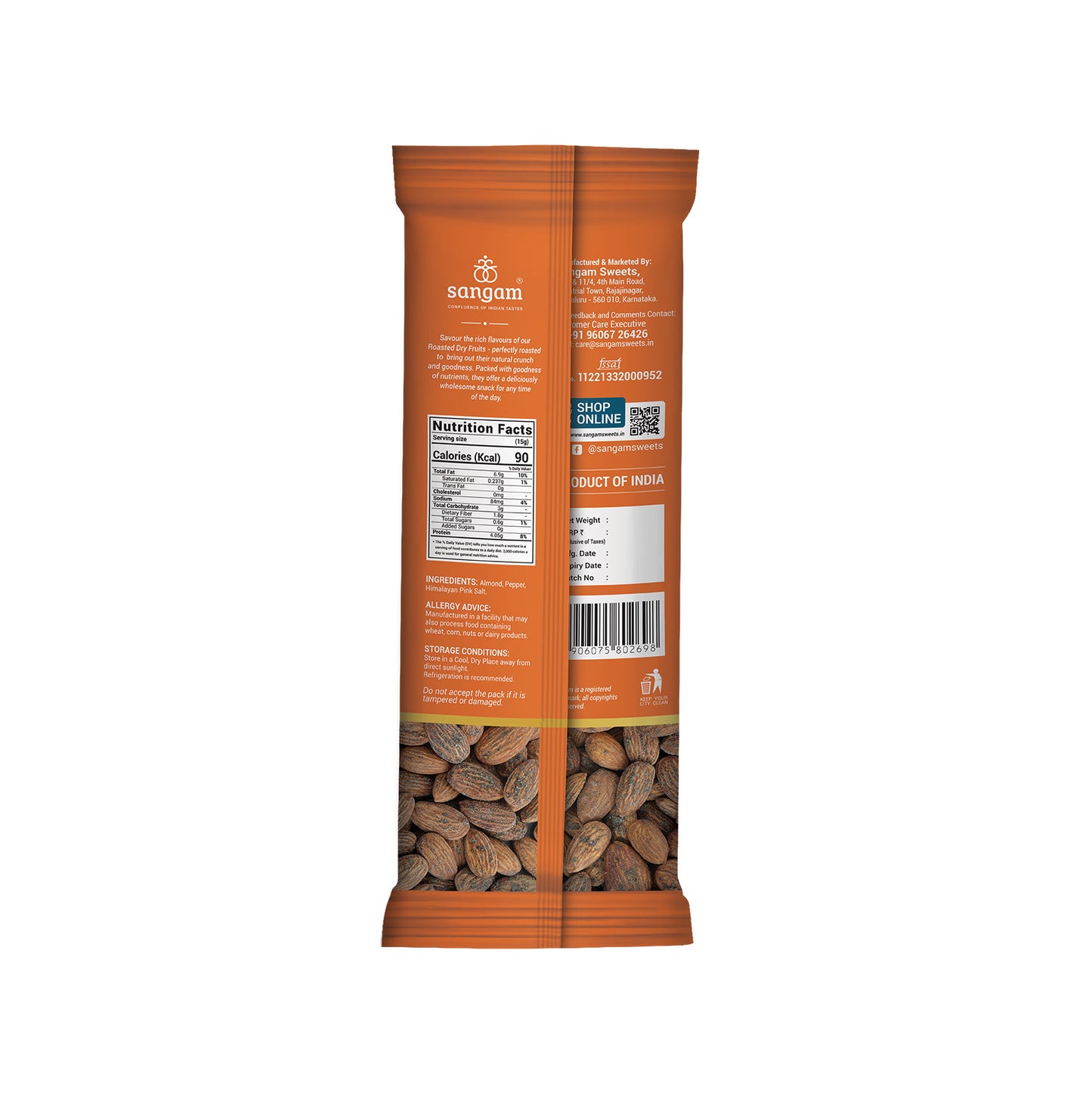Roasted Almonds Salt & Pepper