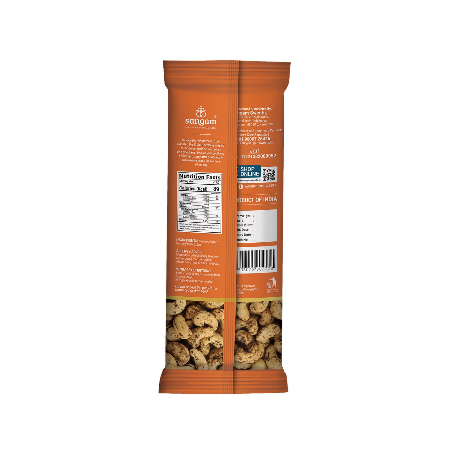 Roasted Cashew Salt & Pepper